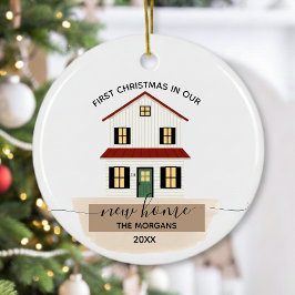 Ornamento Casa Nova Natal Família em Primeiro Lugar 