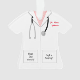 Ornamento Casaco cor-de-rosa branca Camisa Médica Ordem de P