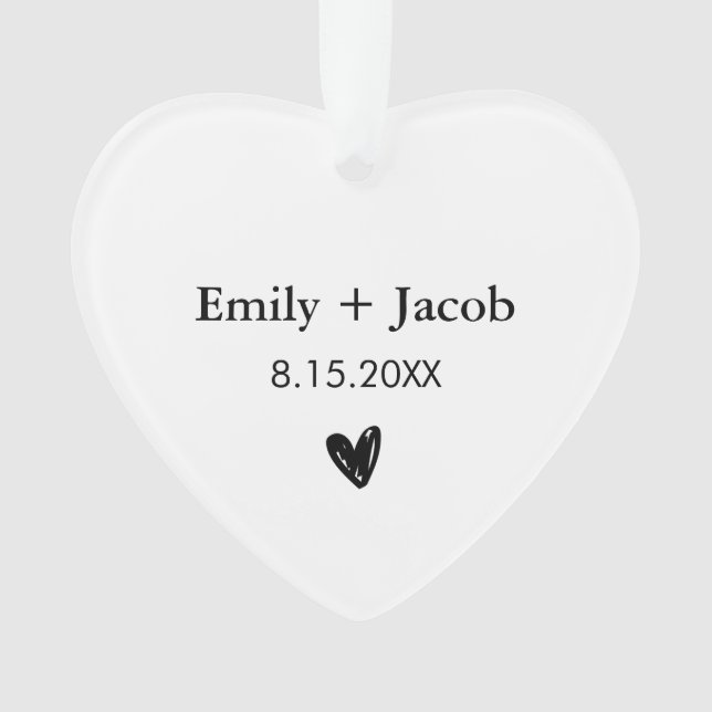 Ornamento Casais de presentes personalizados com nomes casad (Frente)