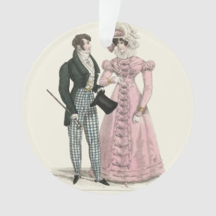 Ornamento Casal Antigo Casamento 1823 Homem Mulher Moda