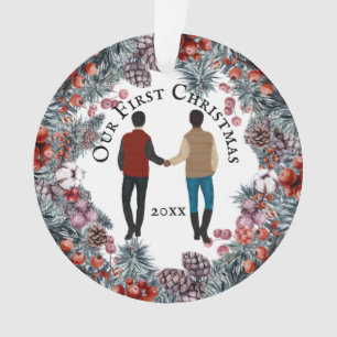 Ornamento casal caucasiano africano, terra oca