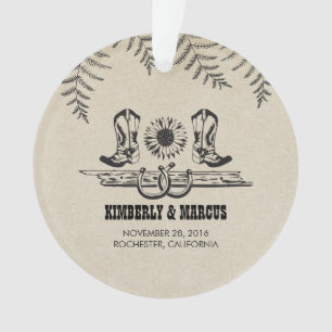 Ornamento Casamento ocidental do celeiro do país rústico