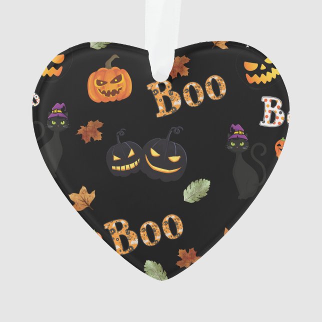 Ornamento Cat Boo Halloween (Verso)