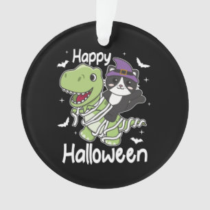 Ornamento Cat Happy Halloween T-rex Mummy Costume