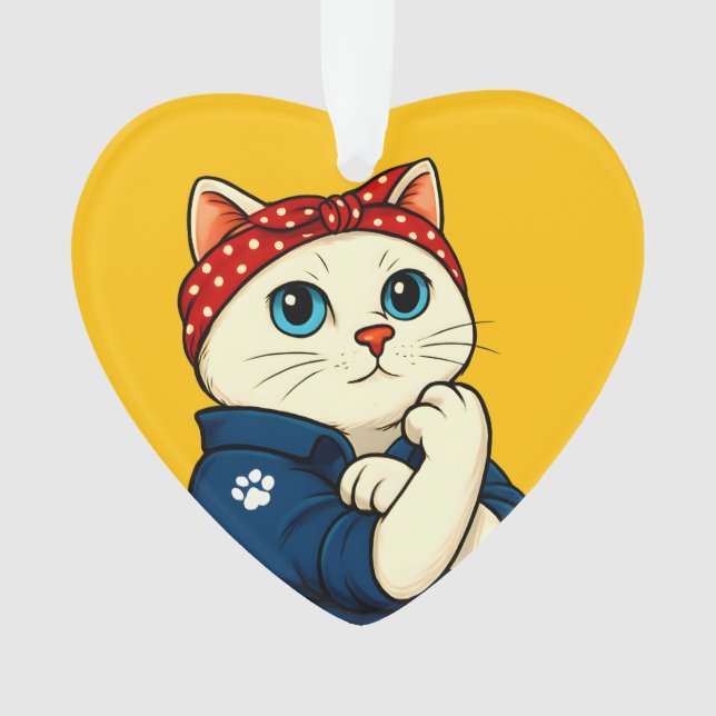 Ornamento Cat Mãe Dia de as mães (Frente)