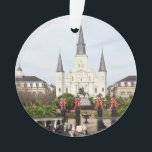 Ornamento Catedral de santo Louis, Nova Orleans, Ornament<br><div class="desc">Esta foi tirada numa visita à encantadora,  velha cidade mundial de Nova Orleans.</div>