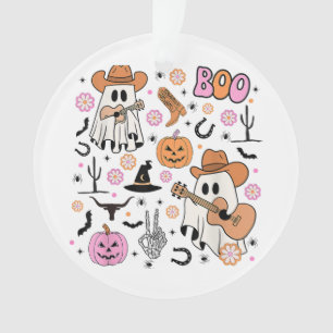 Ornamento Caubói Fantasma Assustador Bonito Boo Halloween Oc