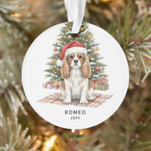 Ornamento Cavalier King Charles Spaniel de Natal Personaliza