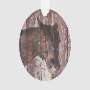 Ornamento Cavalo cavalgando olhando-me com os olhos