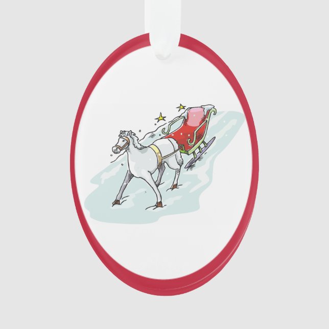 Ornamento Cavalo e Carruagem - (Frente)