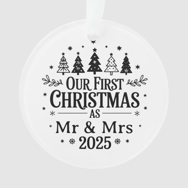 Ornamento Celebre seu primeiro Natal casado com um Pers (Frente)