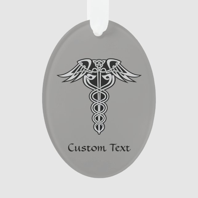 Ornamento Celtic Knot Caduceus (Frente)