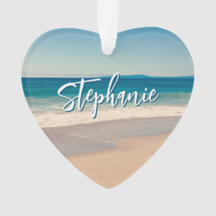 Ornamento Cena Azul Personalizada do Oceano de Fotografia de