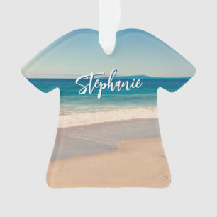 Ornamento Cena Azul Personalizada do Oceano de Fotografia de