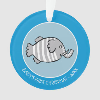 Ornamento Cena bonito dos peixes do elefante com coral