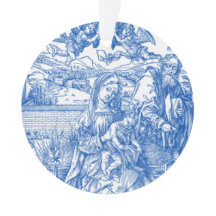 Cena da Natividade do Toile Azul Francês