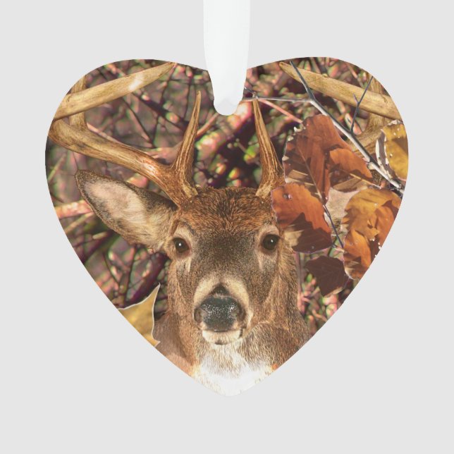 Ornamento Cena de outono de 2010 White Tail Deer (Frente)