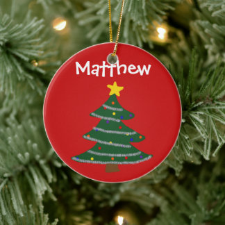 Ornamento - Cerâmica - Árvore de Natal Personaliza