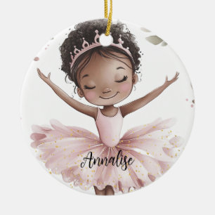 Ornamento cerâmico afro-americano Ballerina
