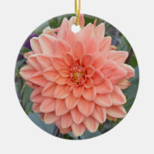 ornamento cerâmico com dália de pincel