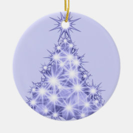 Ornamento cerâmico da Árvore de Natal lavanda
