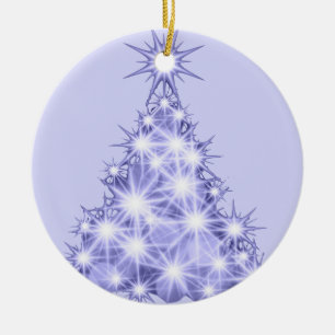 Ornamento cerâmico da Árvore de Natal lavanda