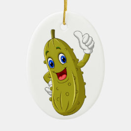 Ornamento Cerâmico Da Legenda De Pickle De Natal