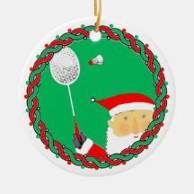 Ornamento Cerâmico de Badminton Holiday