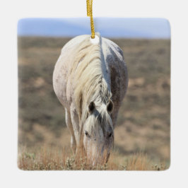 Ornamento Cerâmico de Cavalos Selvagens de Lava-Ar