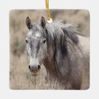 Ornamento Cerâmico de Cavalos Selvagens de Lava-Ar