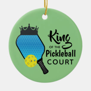 Ornamento Cerâmico de Design de Pickleball em Bate