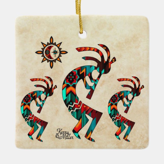 Ornamento Cerâmico de Kokopelli no Sudoeste (Frente)