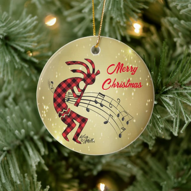 Ornamento Cerâmico de Natal Kokopelli (Árvore)