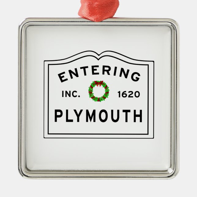 Ornamento cerâmico de Plymouth, MÃE Holiday Wreath (Frente)
