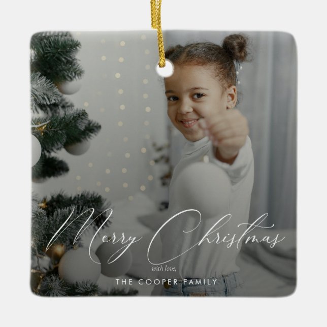 Ornamento Cerâmico de Proteção de Fotos Familiares (Frente)