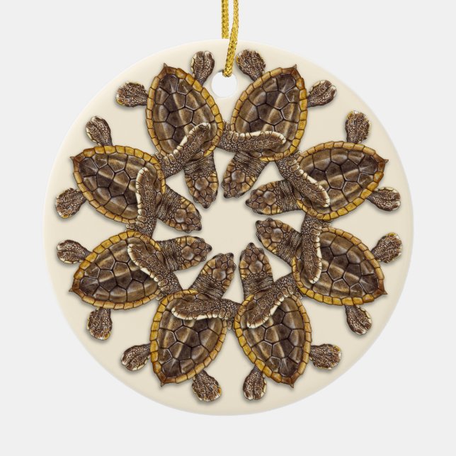 Ornamento Cerâmico de Tartaruga-do-mar (Frente)