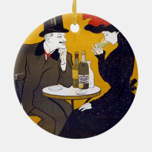 Ornamento cerâmico do cartão postal francês (Traseira)