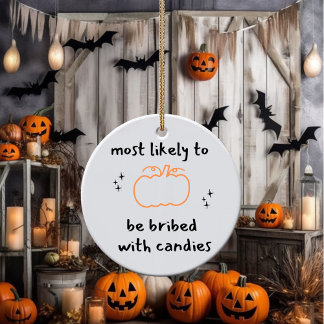 Ornamento cerâmico do Dia de as Bruxas engraçado