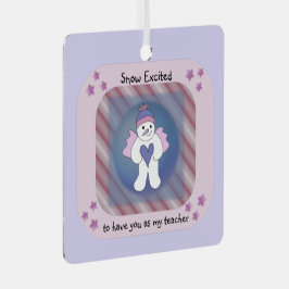 Ornamento Cerâmico do Professor de Anjo de Neve Ro