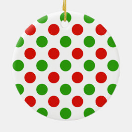 Ornamento cerâmico do teste padrão de bolinhas do