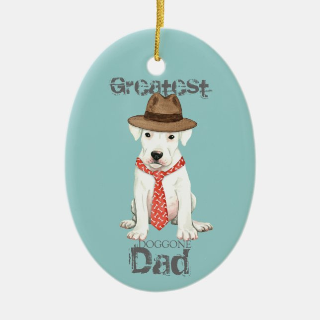 Ornamento cerâmico Dogo Argentino (Frente)