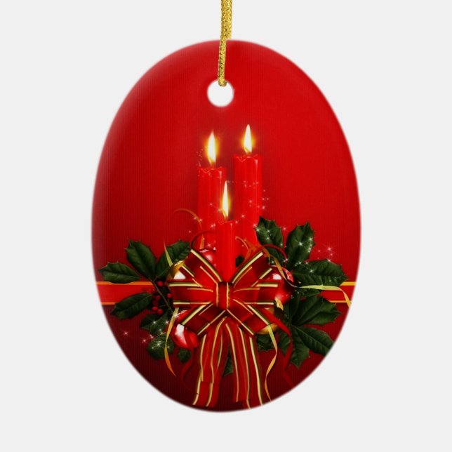 Ornamento cerâmico Feliz Feriados (Frente)