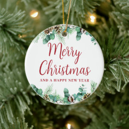Ornamento Cerâmico Feliz Natal