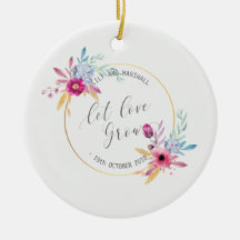 Ornamento cerâmico floral elegante do Sr. & da