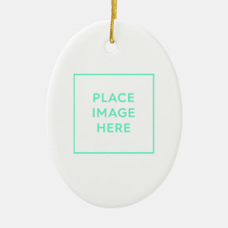 Ornamento cerâmico oval