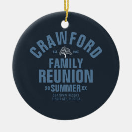 Ornamento cerâmico personalizado da reunião de