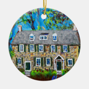 Ornamento cerâmico que representa o posto históric