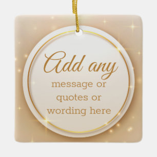 Ornamento cerâmico simples e elegante de feriado D