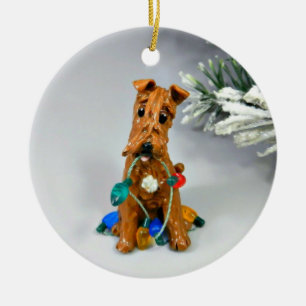 Ornamento Cerâmico Terrier Dog Irish