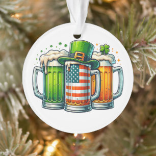 Ornamento Cerveja Irlandesa Irlanda Dia de São Patrício Fest
